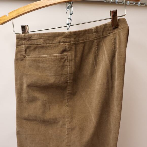 J Jill Stretch Corduroy Pants Size 10 Straight Front 2 Pockets Front Zip Khaki79 - Picture 10 of 16